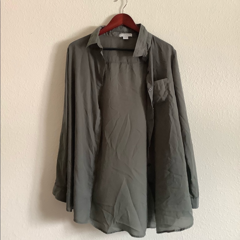 Cotton On oversized button blouse